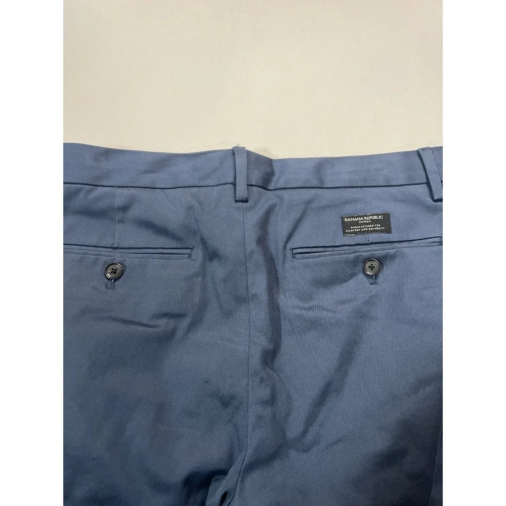 Banana Republic Fulton Pants 32 X 32 Skinny Chino Blue Work Career Capsule